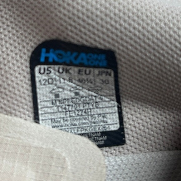 Hoka One One Speedgoat 6 Putty Blue Twilight Trail 1147791-PTYB Shoe SIze 12D - Picture 7 of 12